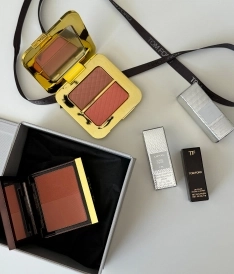 Tom Ford luxury beauty essentials showcase by professional UGC creator